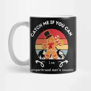 Gingerbread Man with Candy Cane Mug